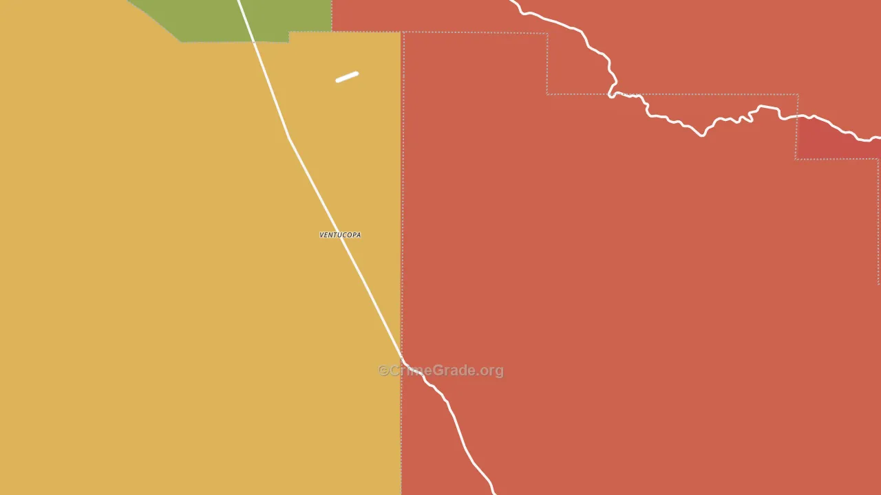 Ventucopa, CA Map of Theft Rates