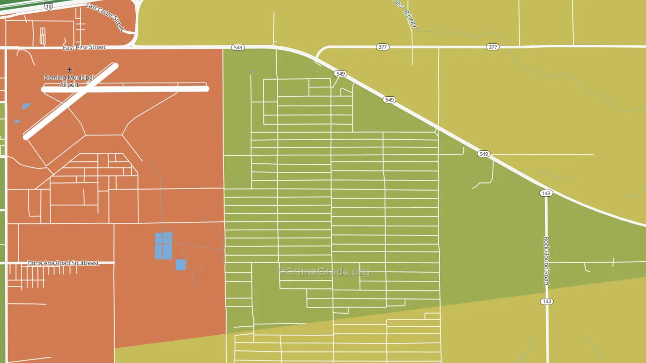 Ventura, NM Map of Theft Rates