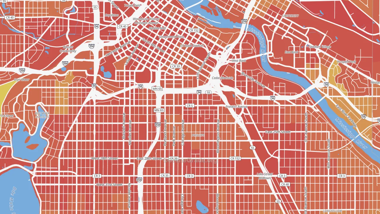 Ventura Village, Minneapolis, MN Map of Theft Rates
