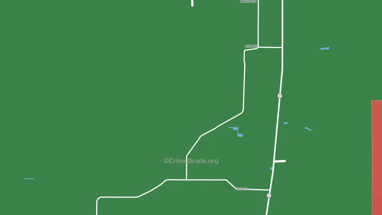 Venus, FL Map of Theft Rates