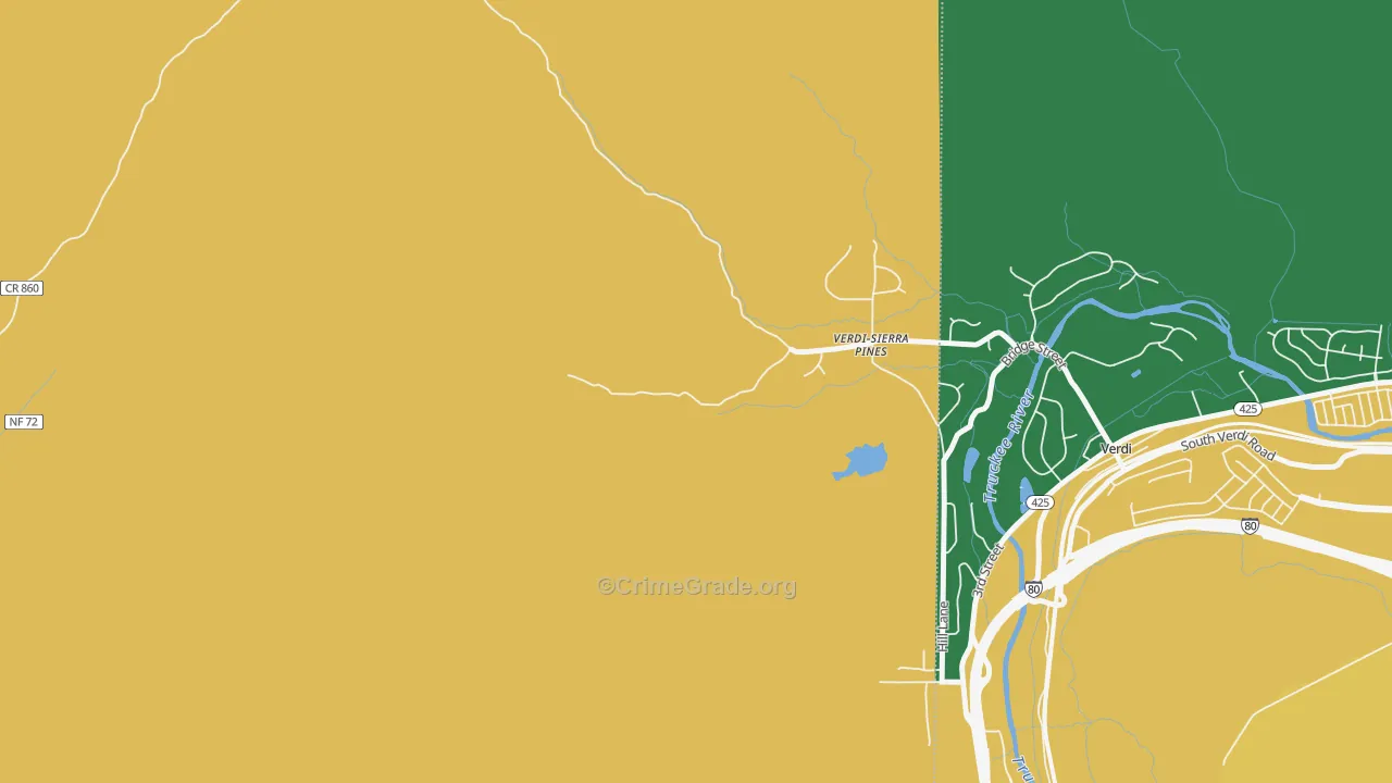 Verdi, CA Map of Theft Rates