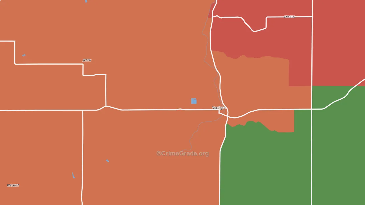 Verdigre, NE Map of Theft Rates