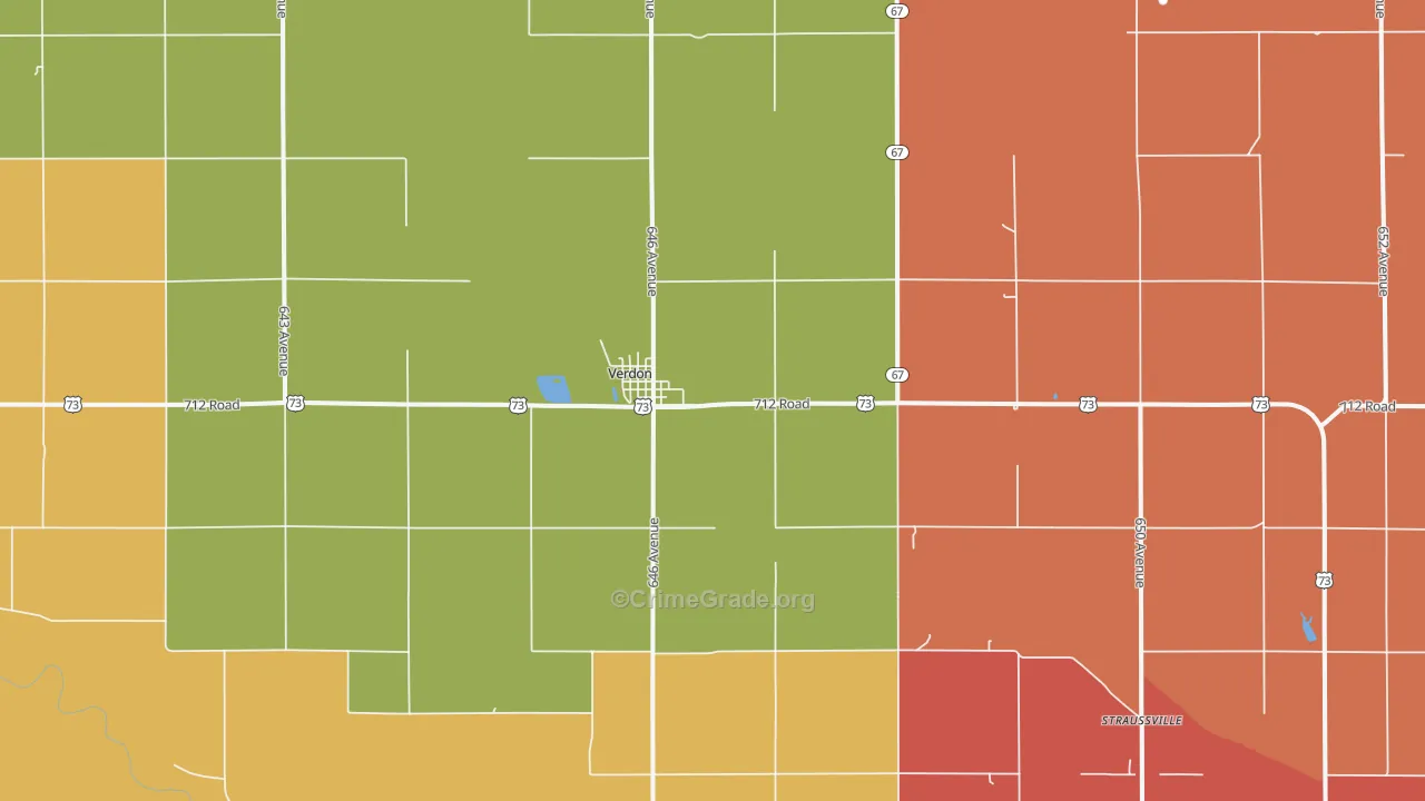 Verdon, NE Map of Theft Rates