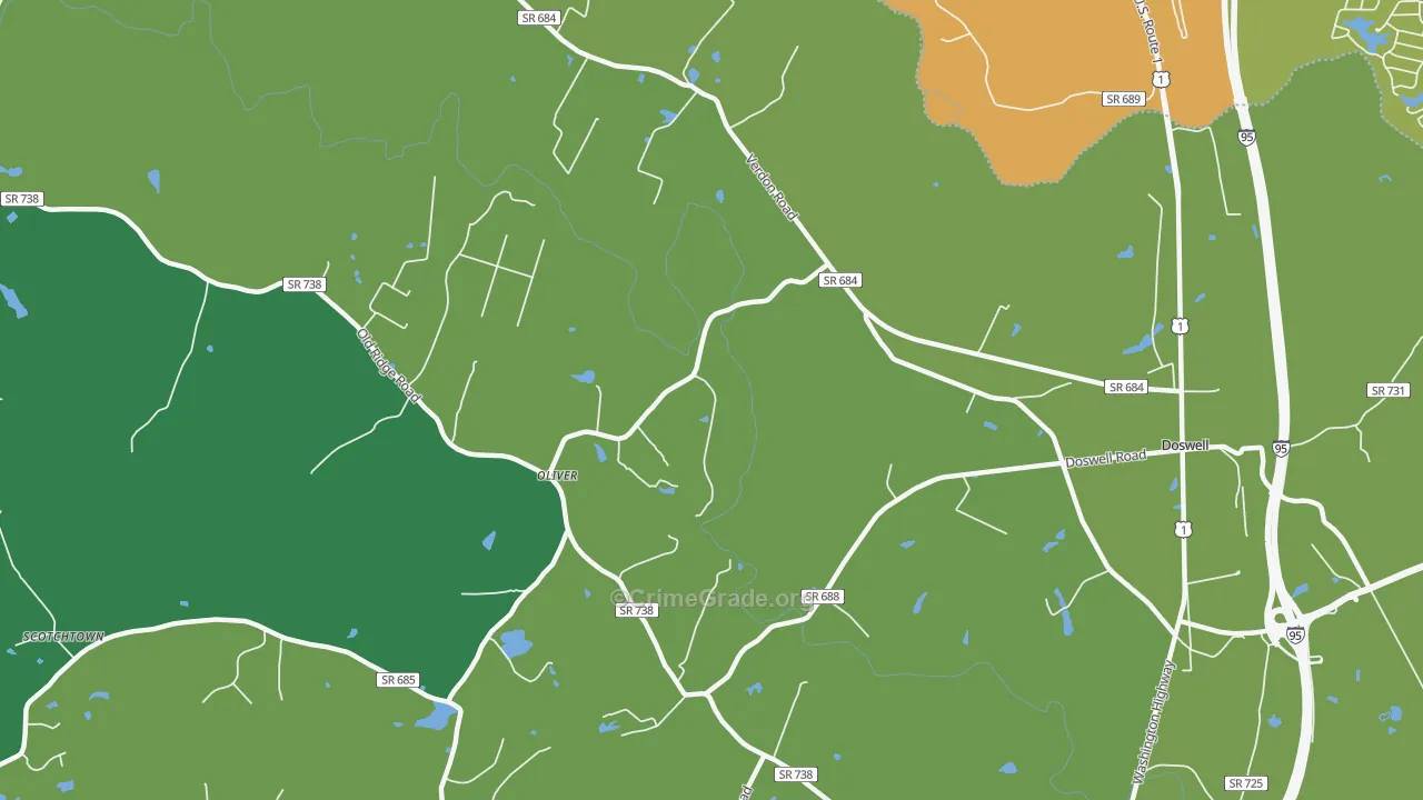 Verdon, VA Map of Theft Rates