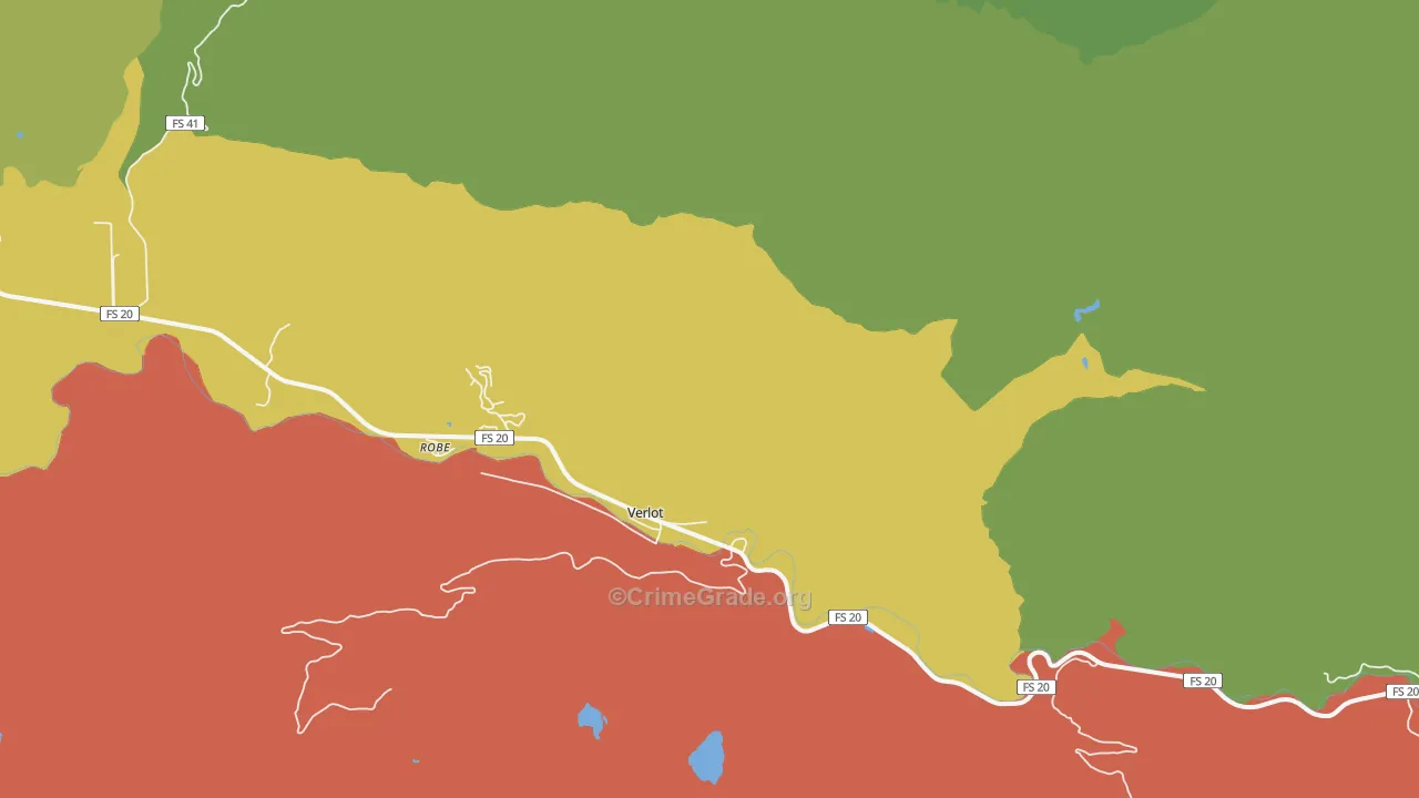 Verlot, WA Map of Theft Rates