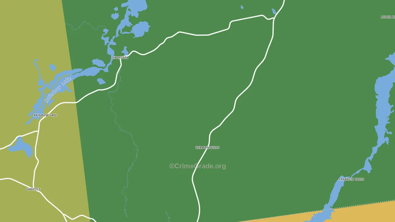Vermontville, NY Map of Theft Rates