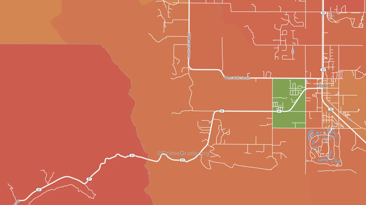 Vernon, ID Map of Theft Rates