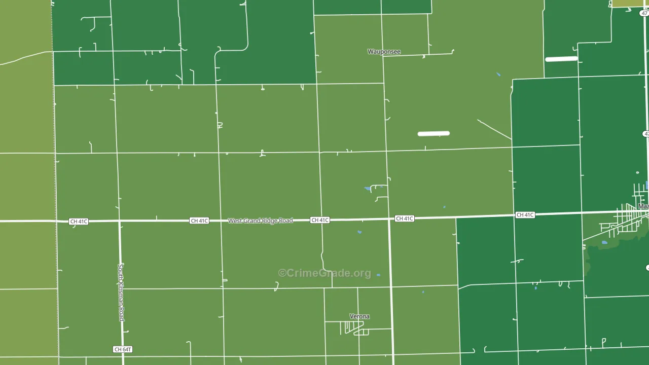 Verona, IL Map of Theft Rates