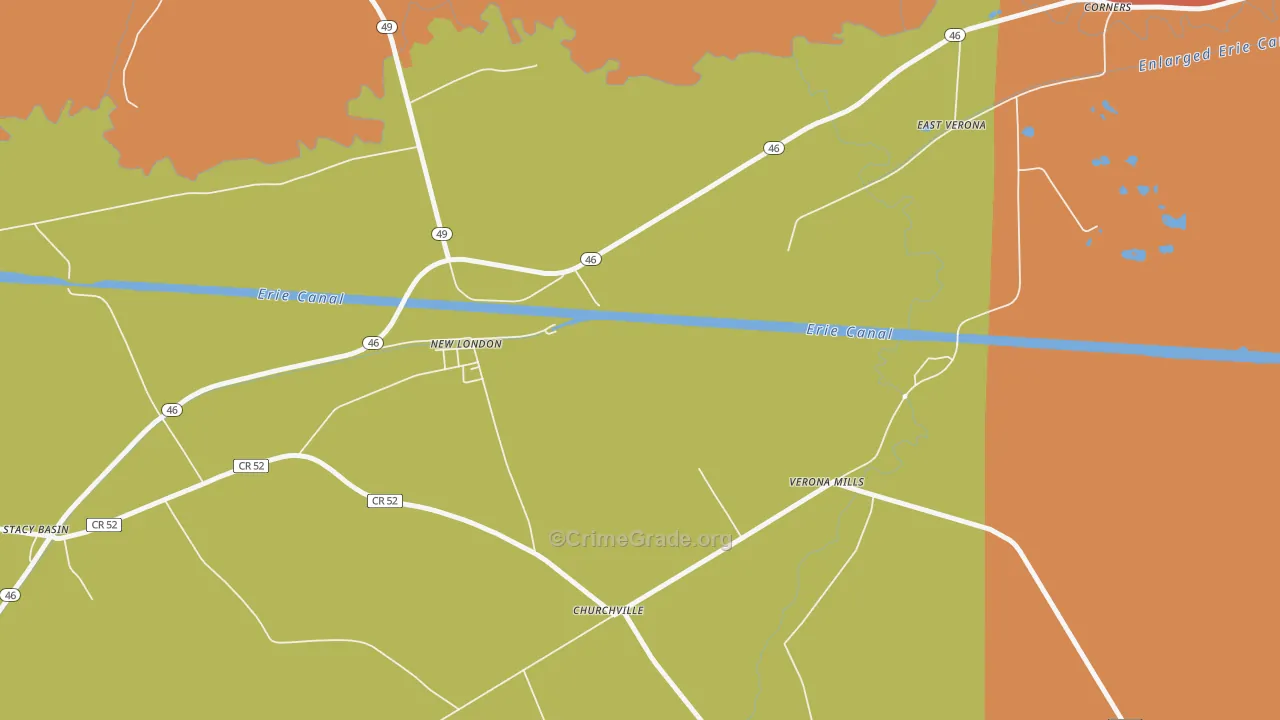 Verona Mills, NY Map of Theft Rates