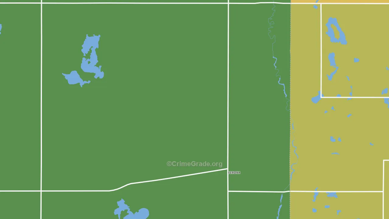 Verona, ND Map of Theft Rates