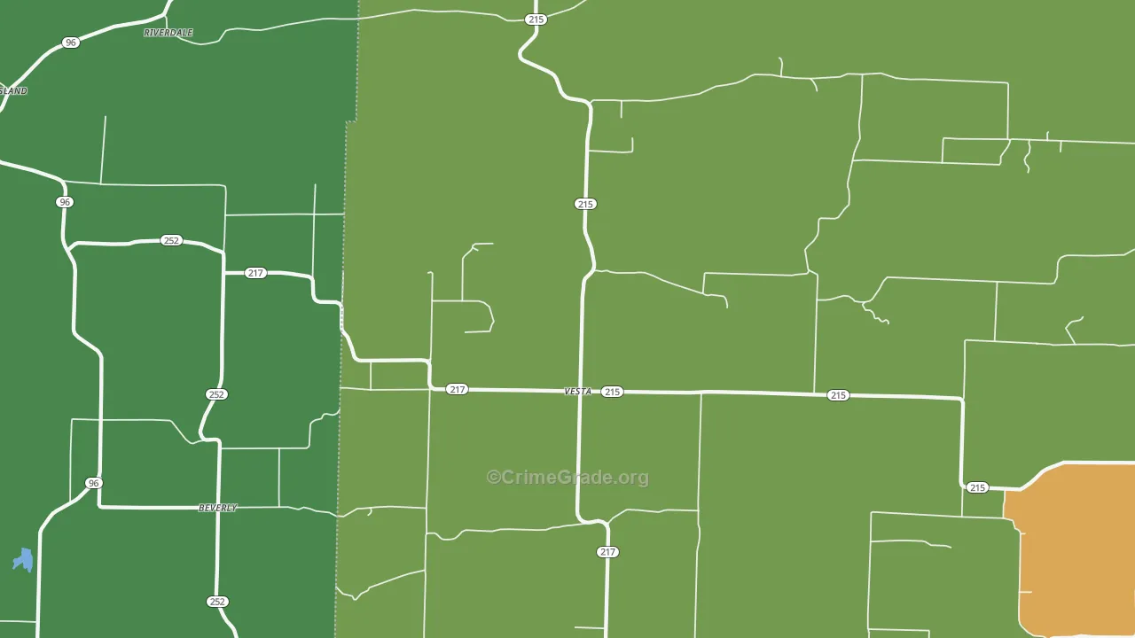 Vesta, AR Map of Theft Rates