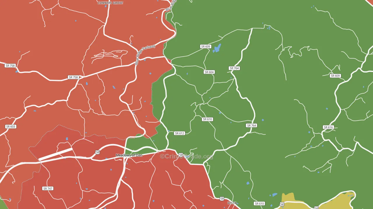 Vesta, VA Map of Theft Rates