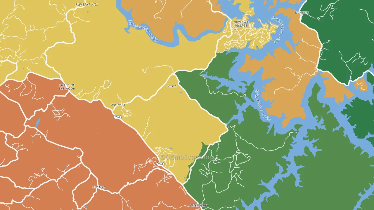 Vests, NC Map of Theft Rates