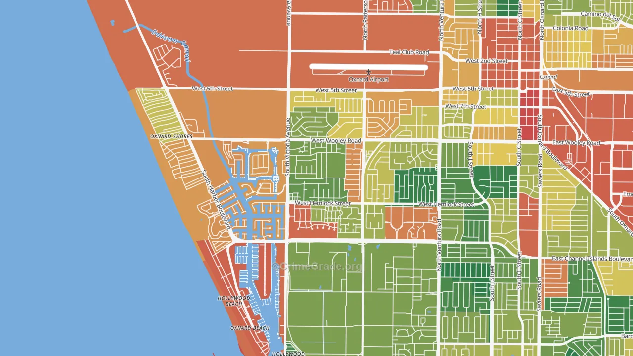 Via Marina, Oxnard, CA Map of Theft Rates