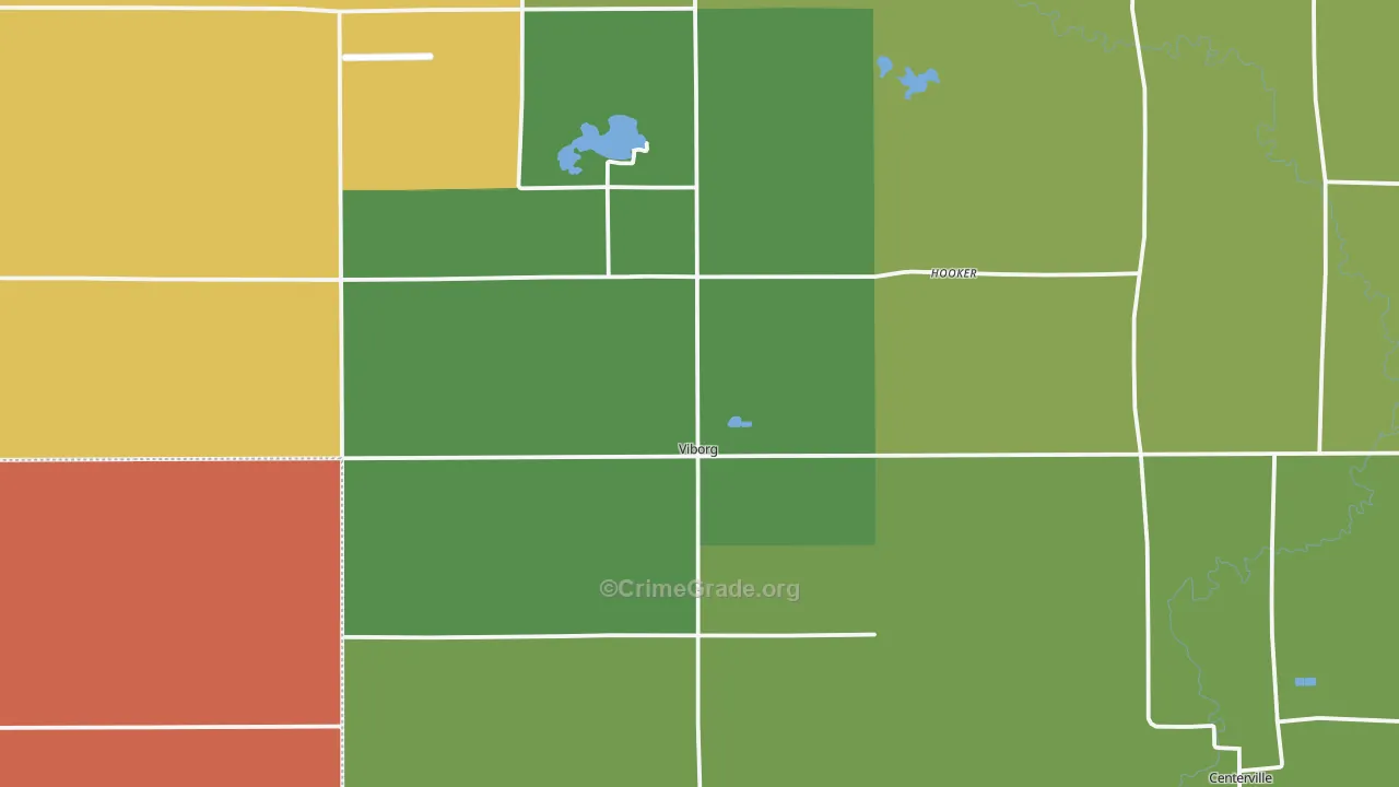 Viborg, SD Map of Theft Rates