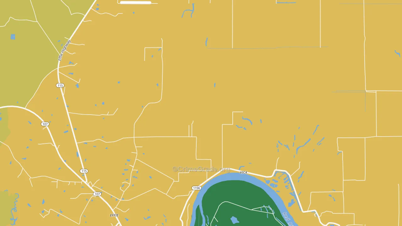 Vick, LA Map of Theft Rates