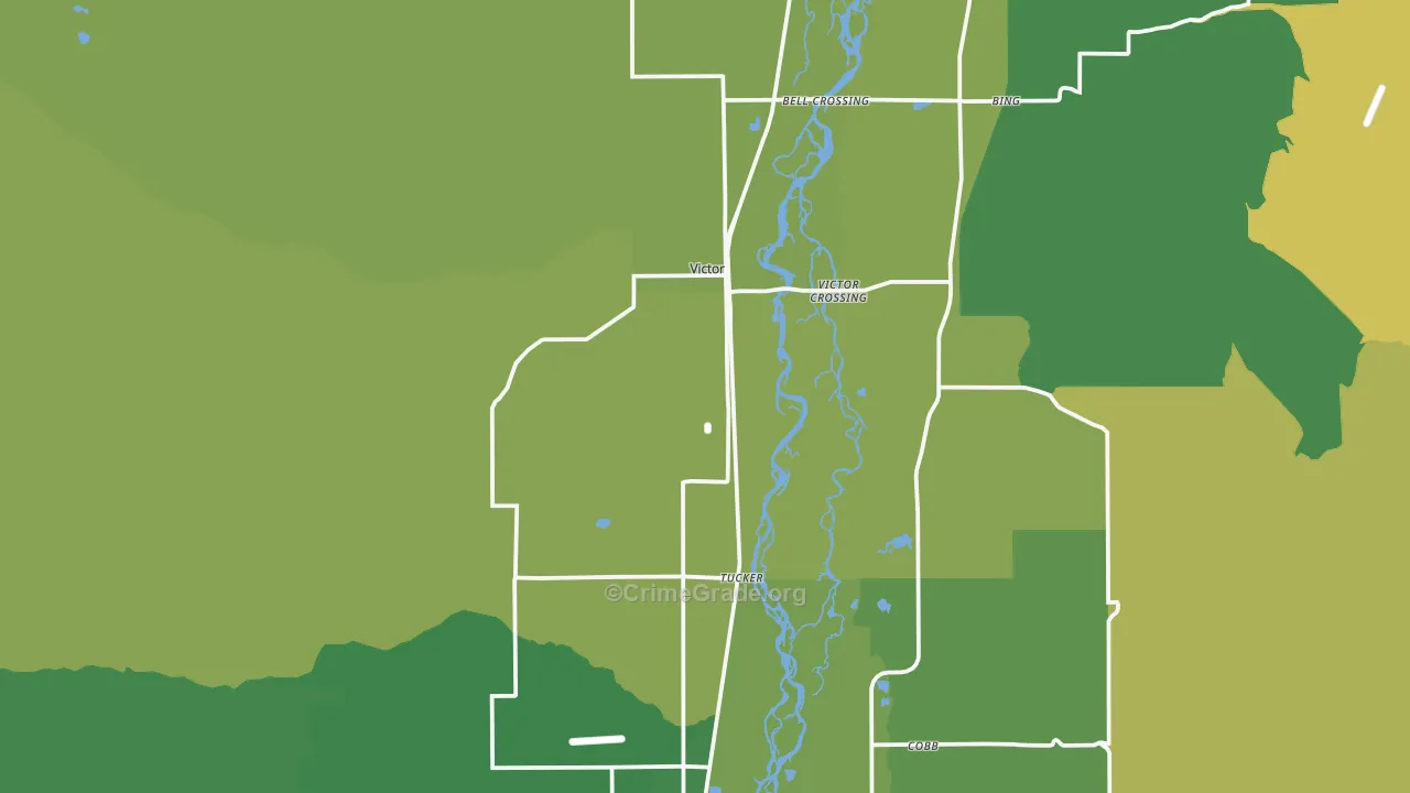 Victor, MT Map of Theft Rates