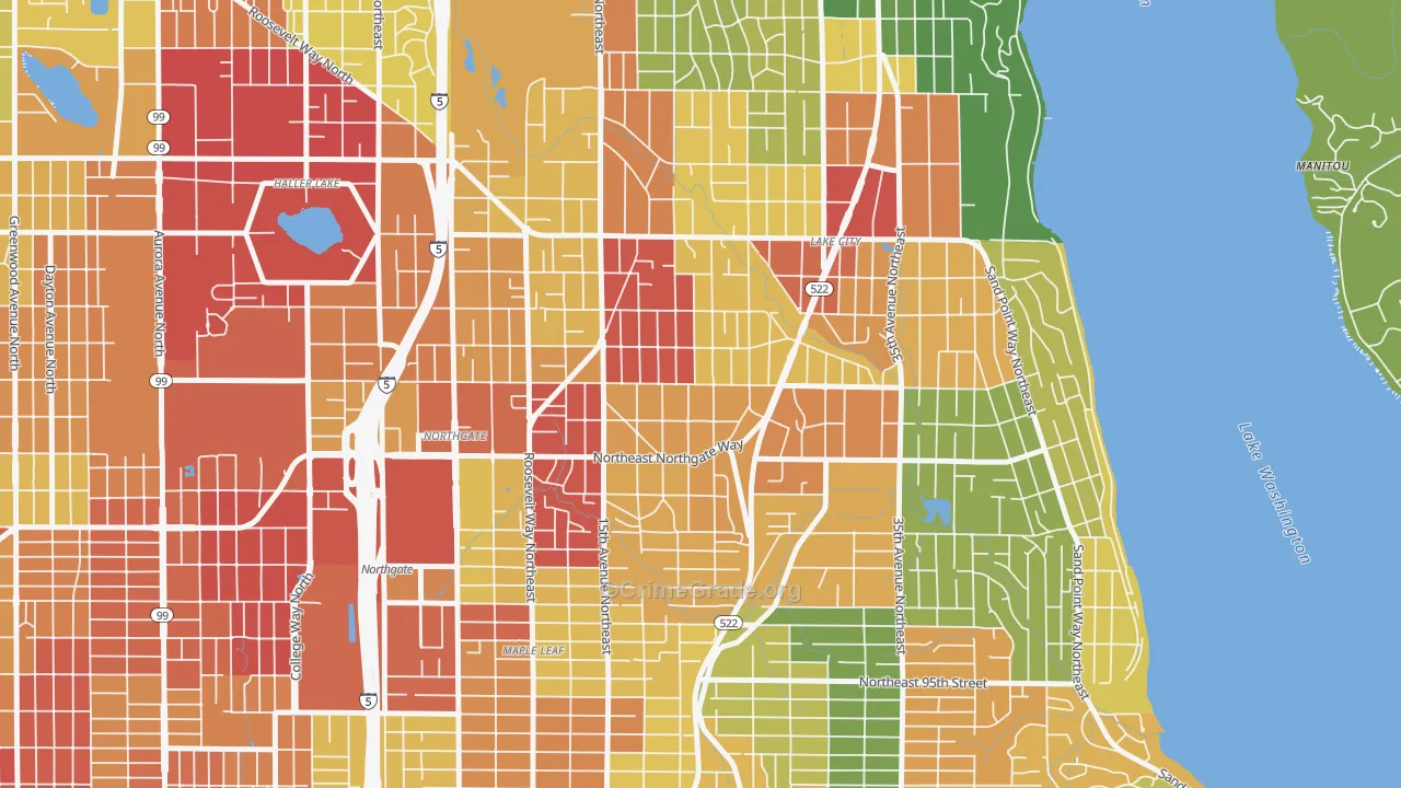Victory Heights, Seattle, WA Map of Theft Rates