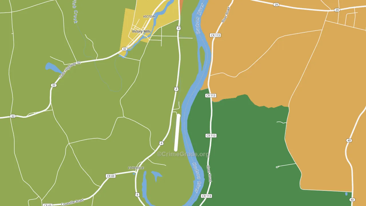 Victory Mills, NY Map of Theft Rates