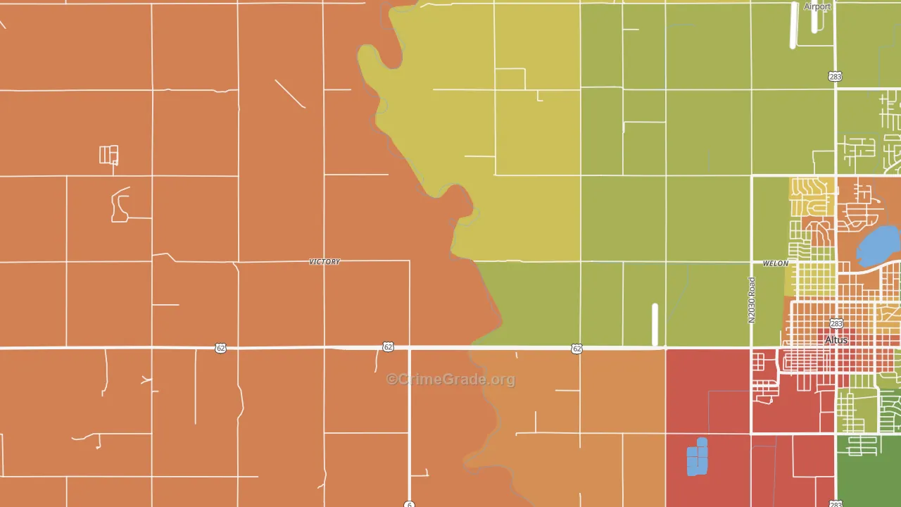 Victory, OK Map of Theft Rates