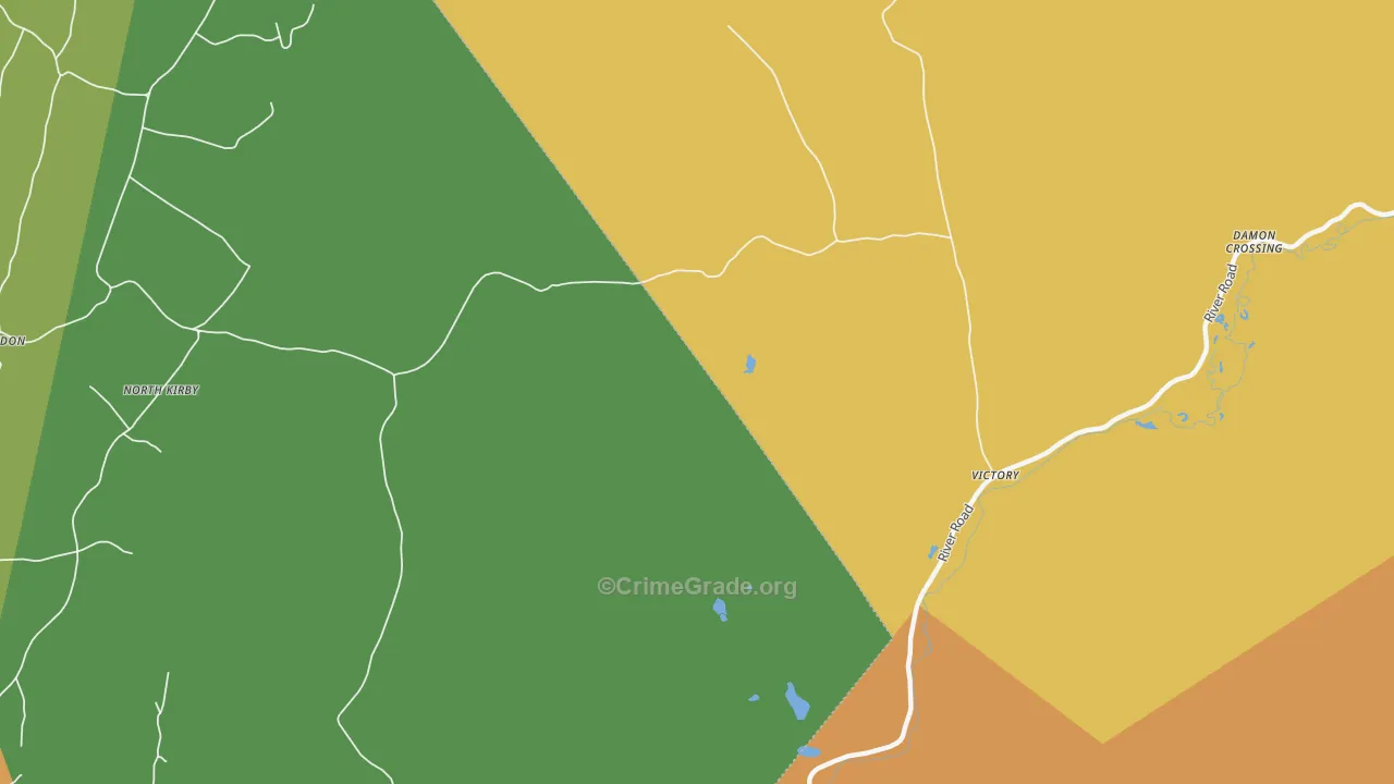 Victory, VT Map of Theft Rates