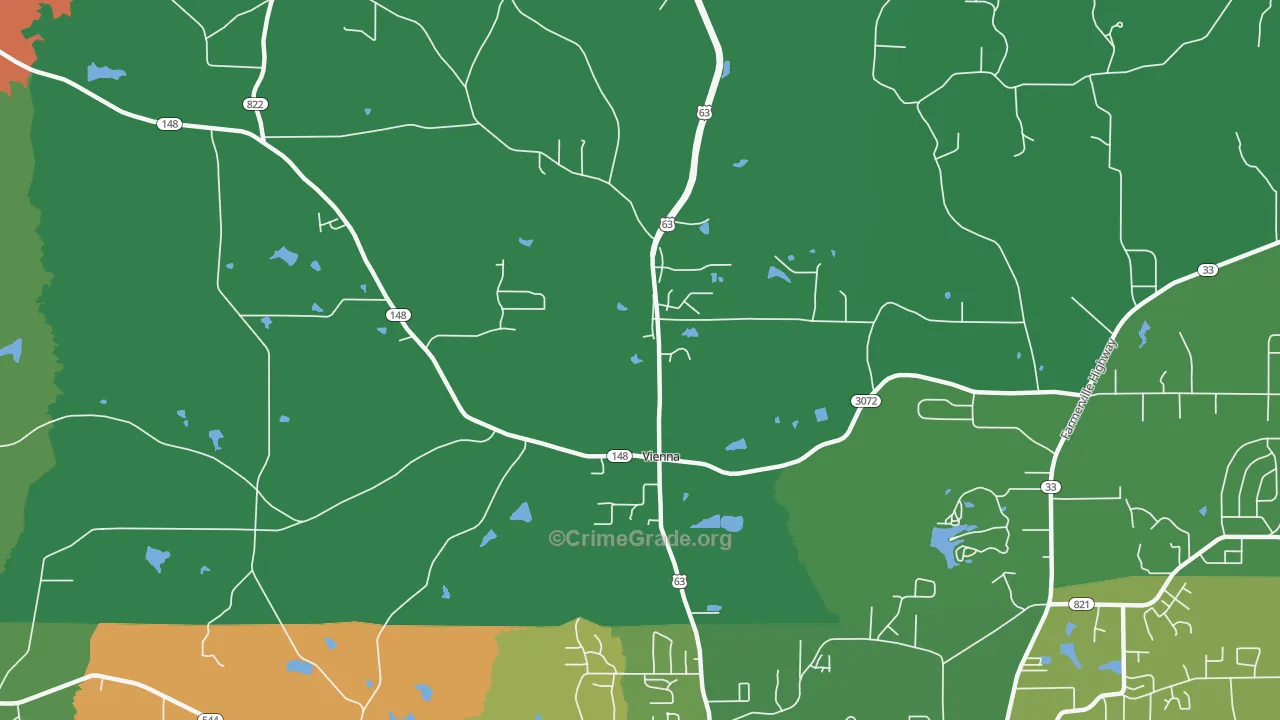Vienna, LA Map of Theft Rates