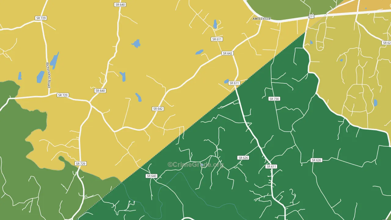 Viewtown, VA Map of Theft Rates