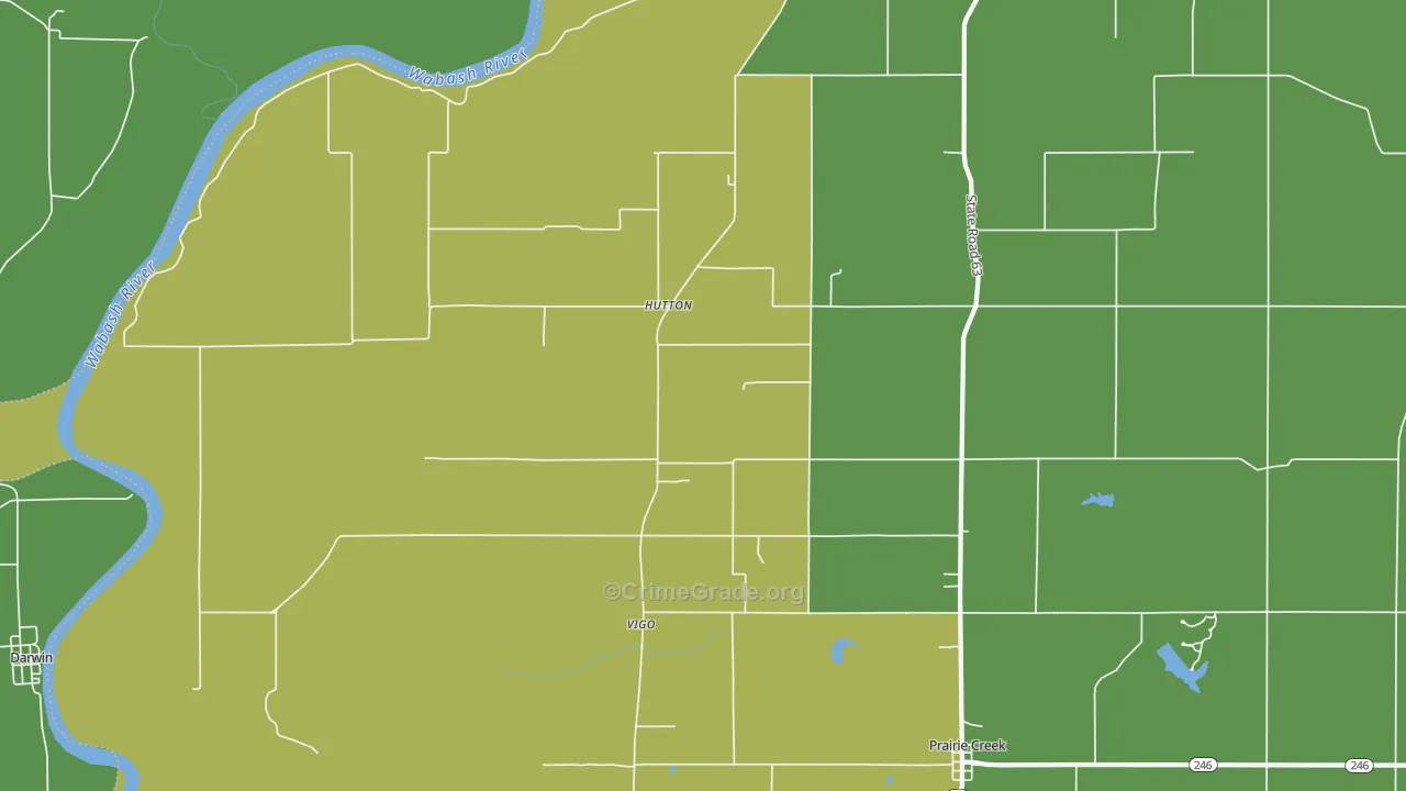 Vigo, IN Map of Theft Rates