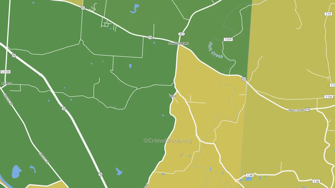 Vigo, OH Map of Theft Rates
