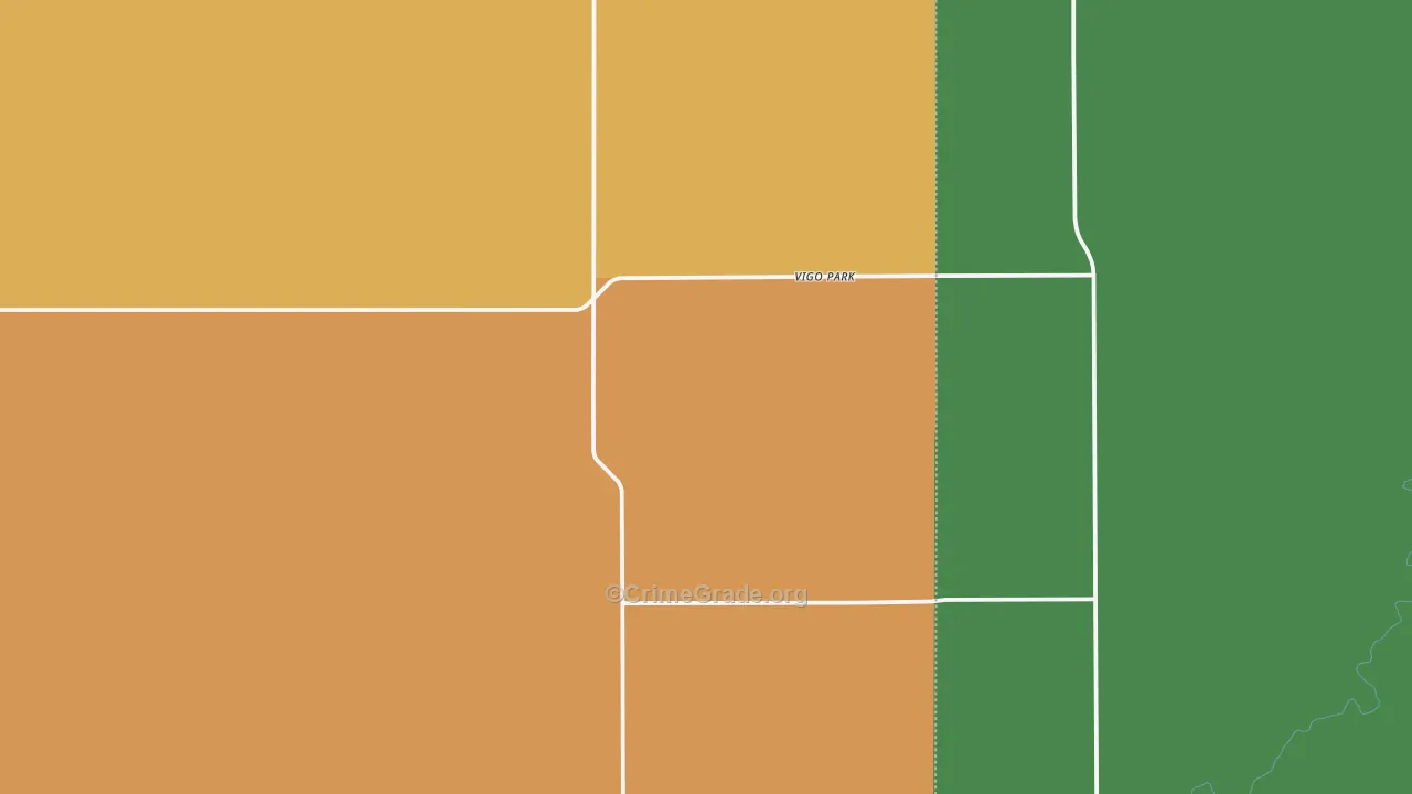 Vigo Park, TX Map of Theft Rates