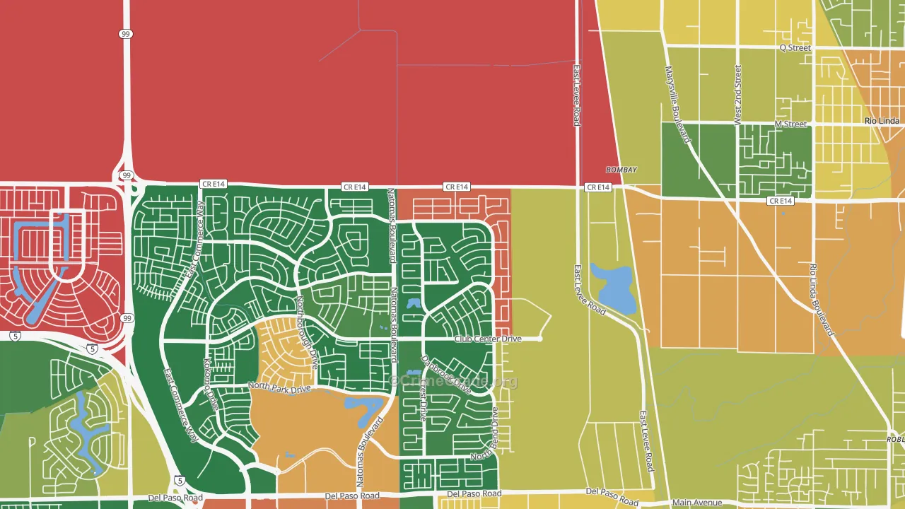 Village 11, Sacramento, CA Map of Theft Rates