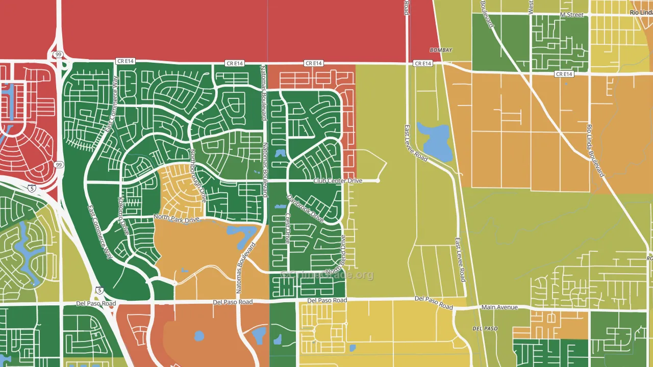 Village 12, Sacramento, CA Map of Theft Rates