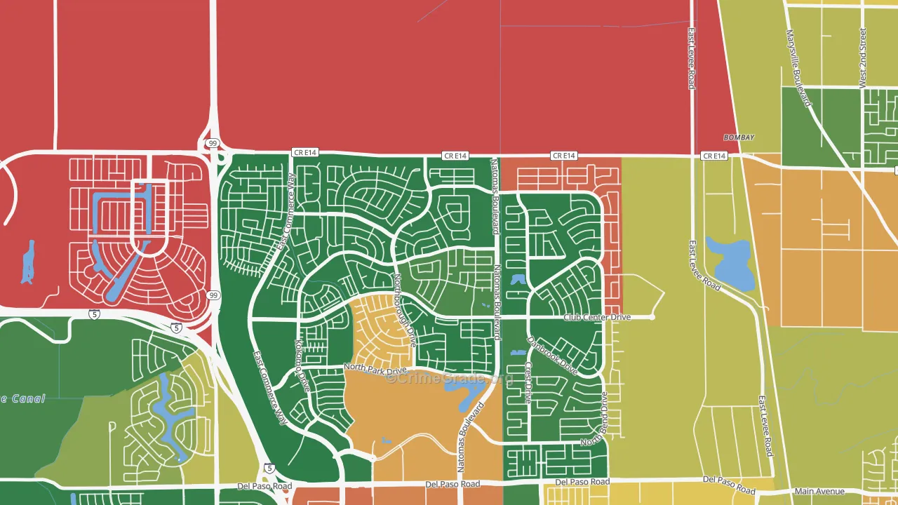 Village 9, Sacramento, CA Map of Theft Rates