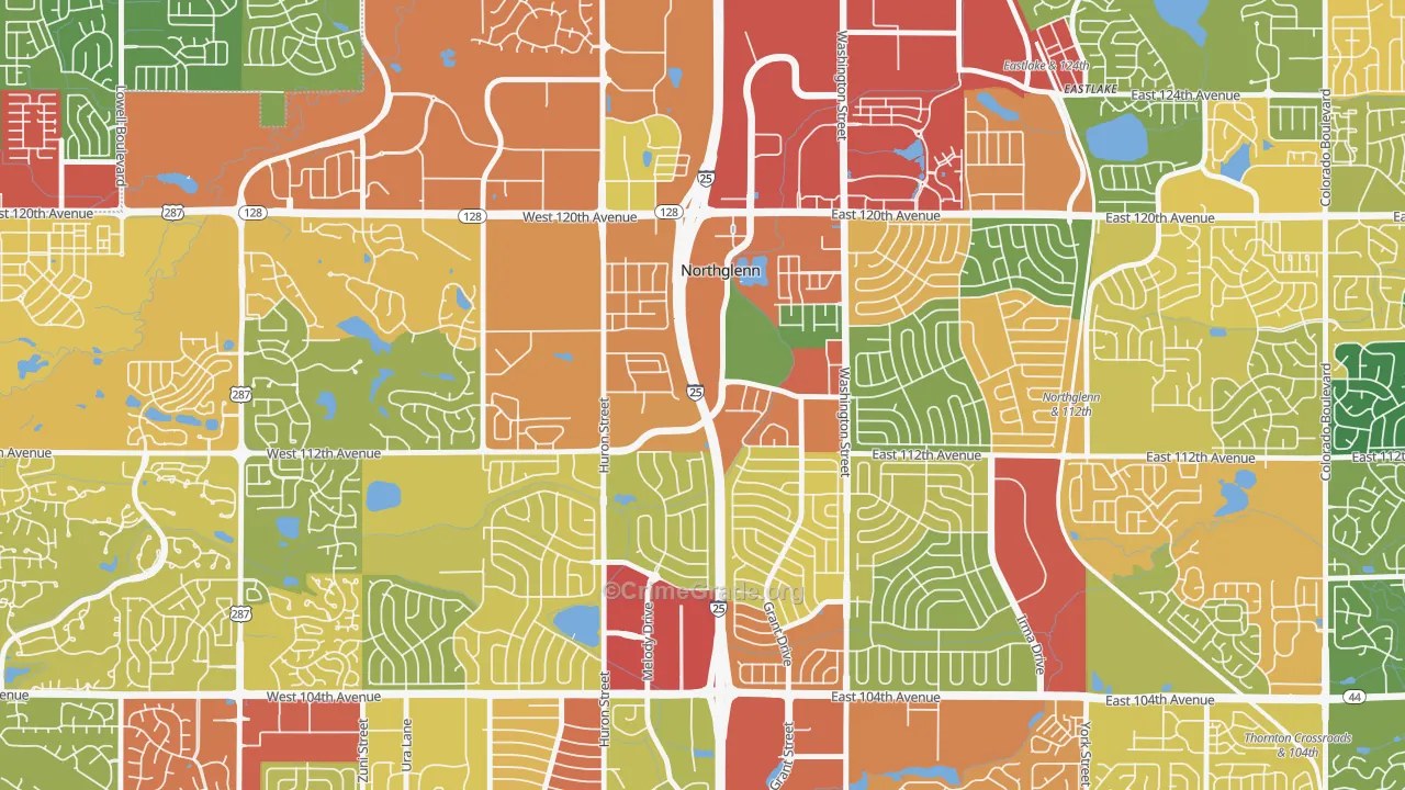 Village at North Hills, Northglenn, CO Map of Theft Rates