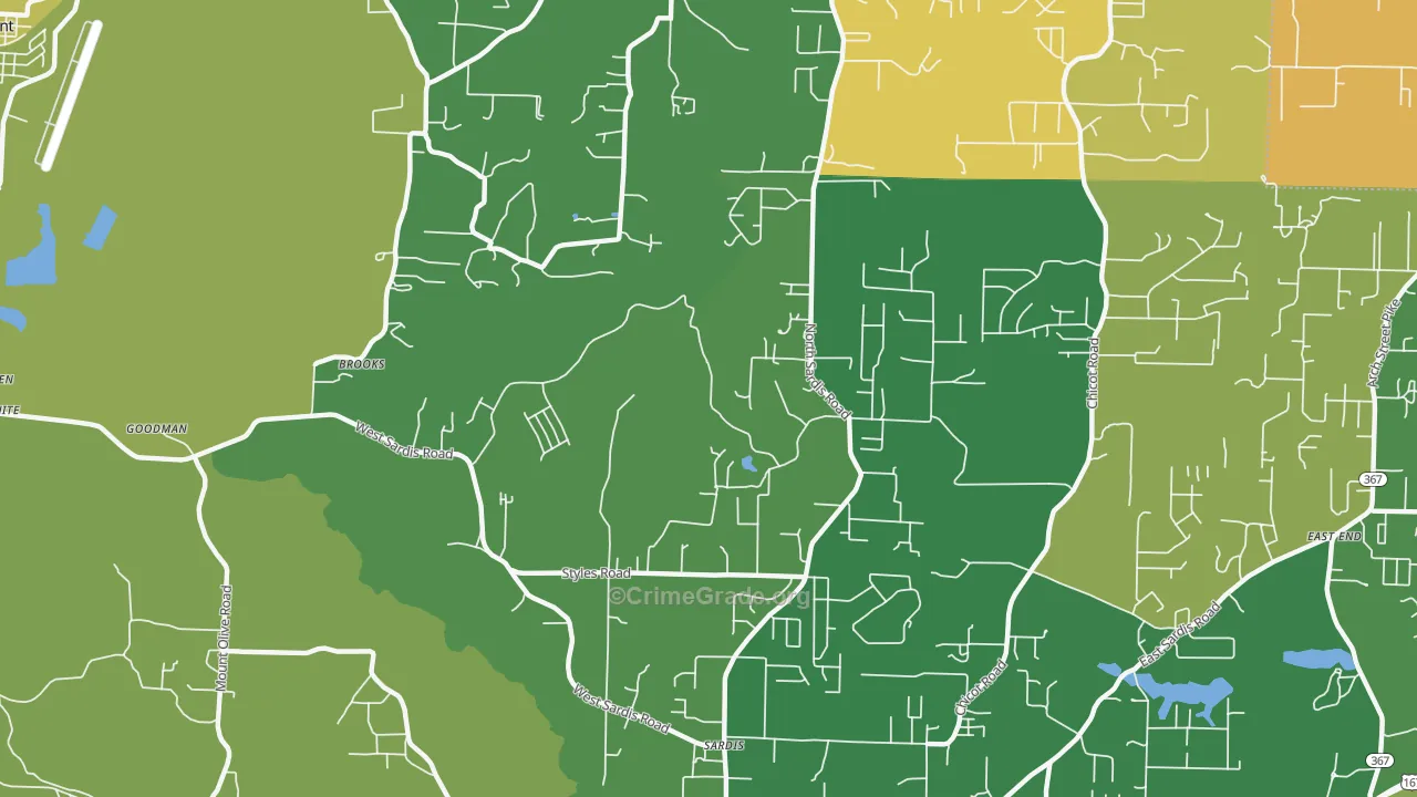 Vimy Ridge, AR Map of Theft Rates