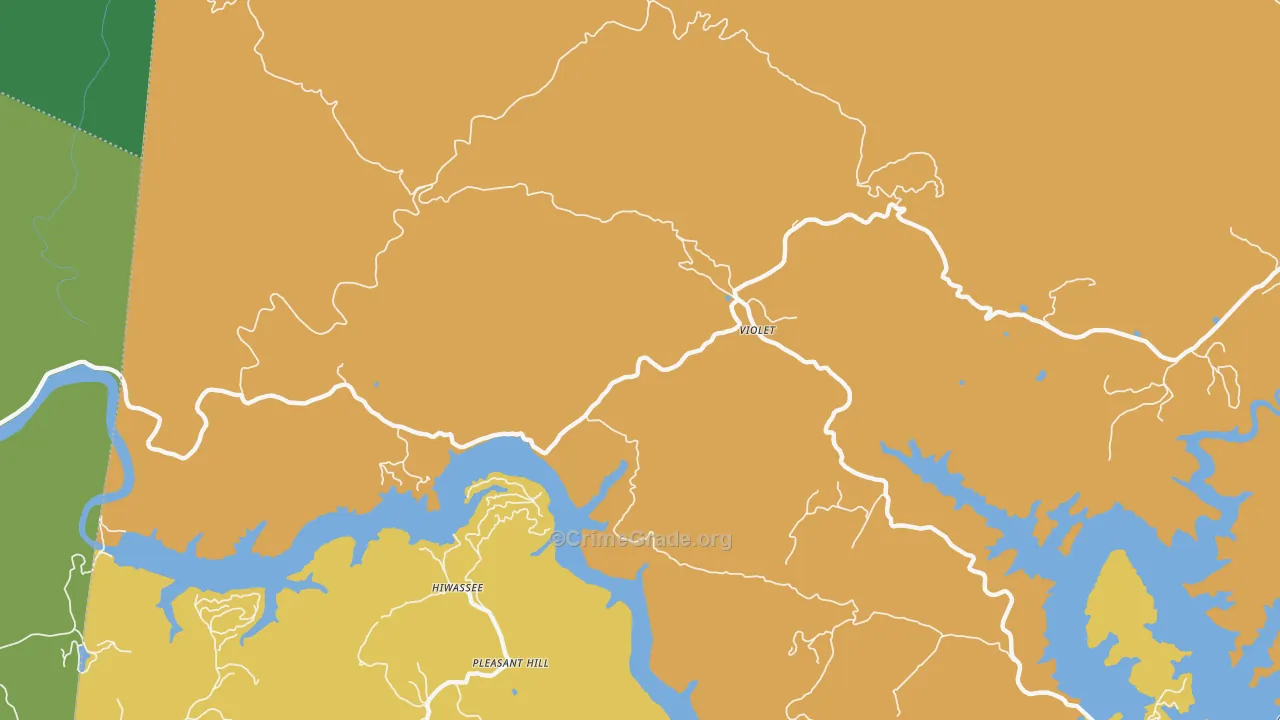 Violet, NC Map of Theft Rates