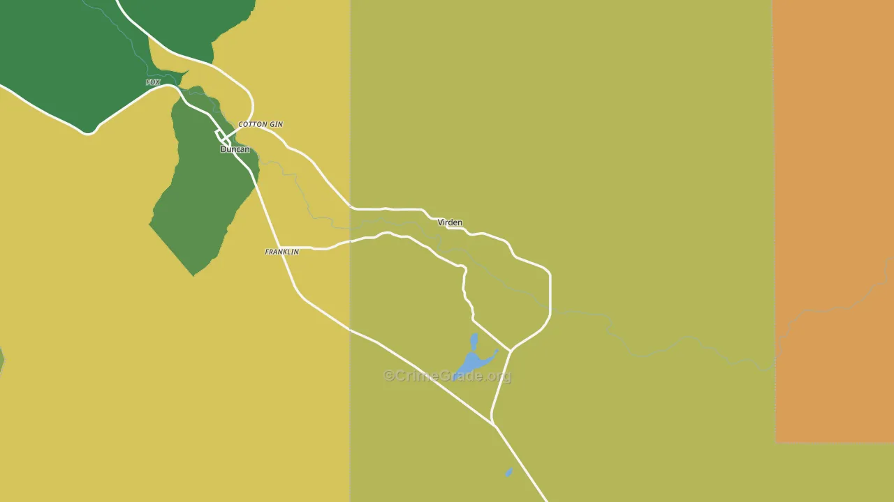 Virden, NM Map of Theft Rates