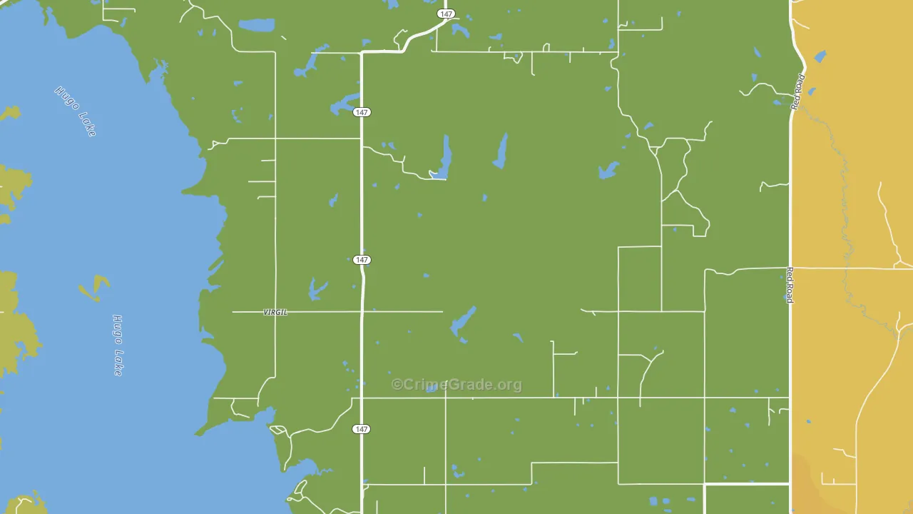 Virgil, OK Map of Theft Rates