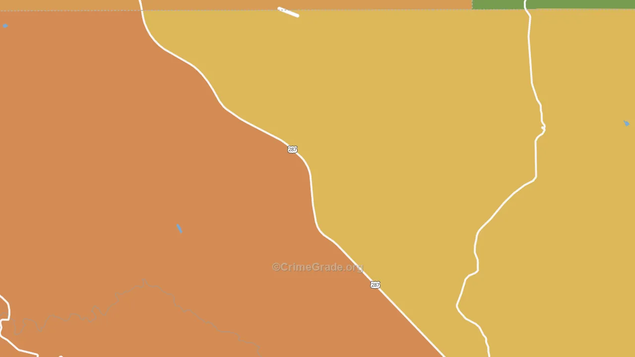 Virginia Dale, CO Map of Theft Rates