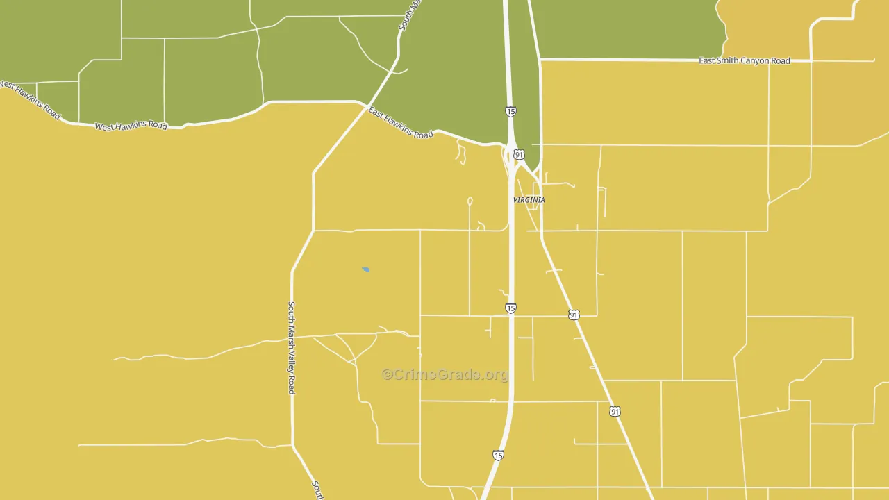 Virginia, ID Map of Theft Rates
