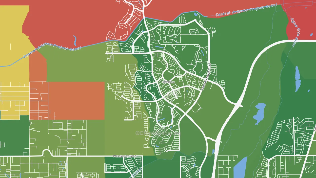 Vistancia, Peoria, AZ Map of Theft Rates