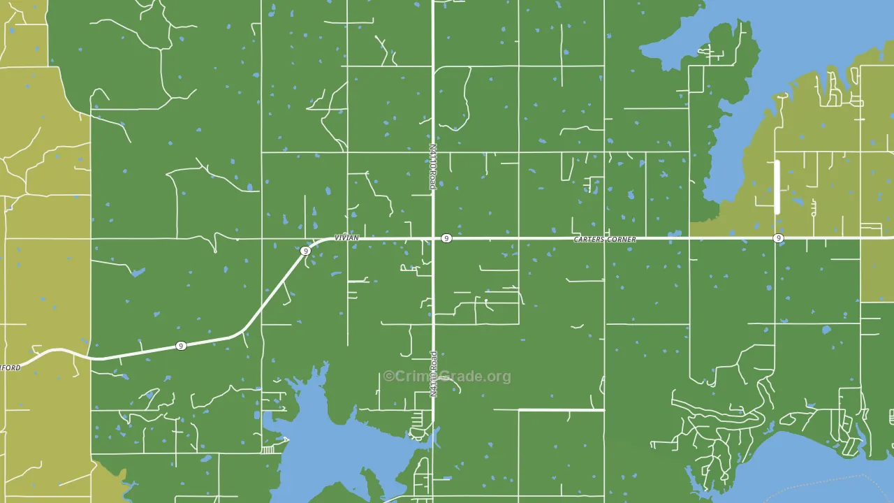 Vivian, OK Map of Theft Rates