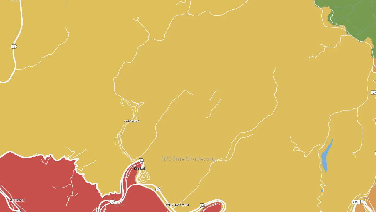 Vivian, WV Map of Theft Rates