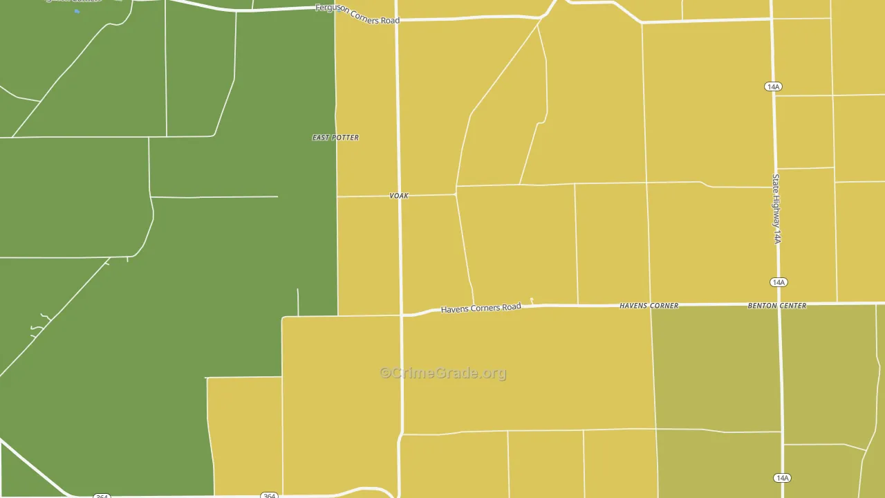 Voak, NY Map of Theft Rates