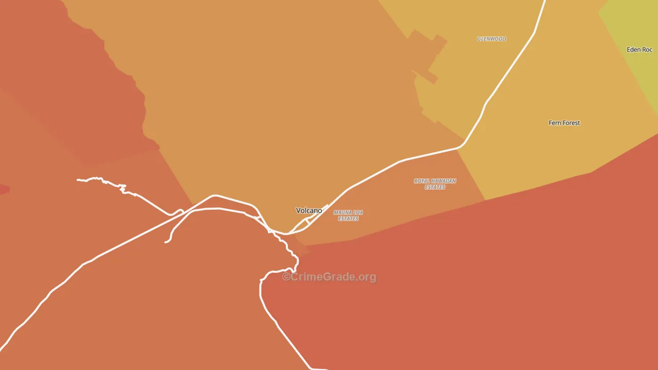 Volcano, HI Map of Theft Rates