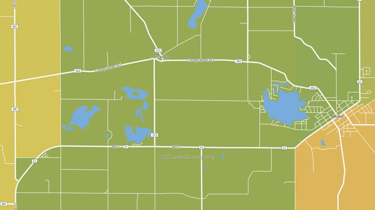 Volinia, MI Map of Theft Rates