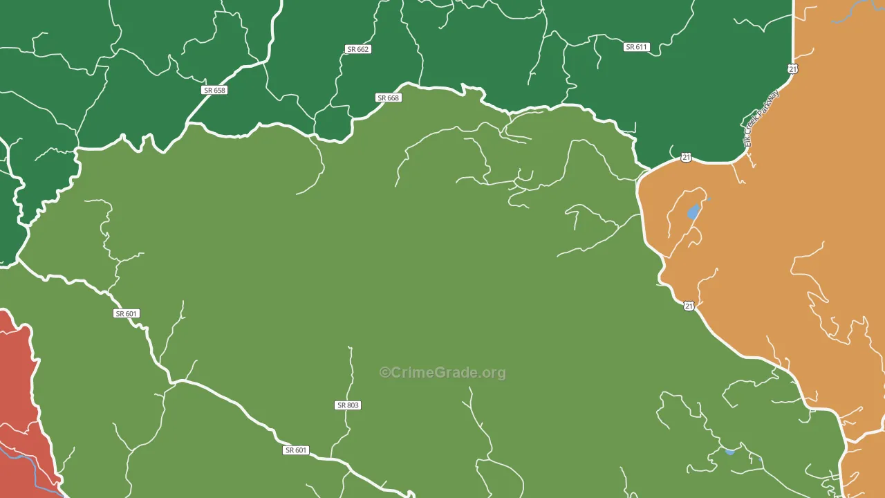 Volney, VA Map of Theft Rates