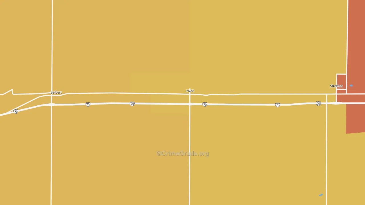 Vona, CO Map of Theft Rates