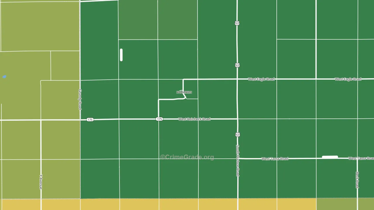 Voorhies, IA Map of Theft Rates