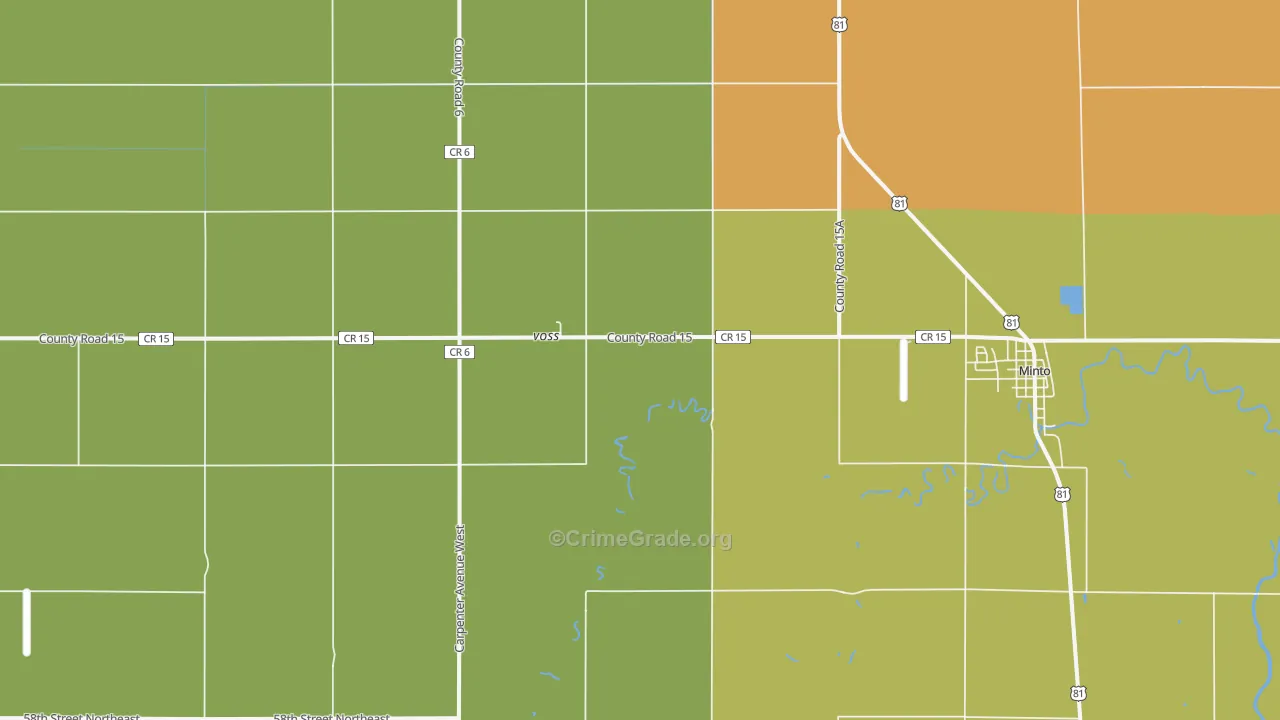 Voss, ND Map of Theft Rates